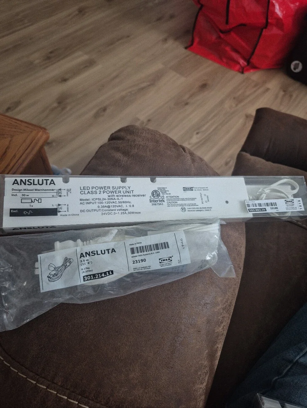 IKEA ANSLUTA Electronic Transformer White 30 W 502.883.39--NEW With Power Cord